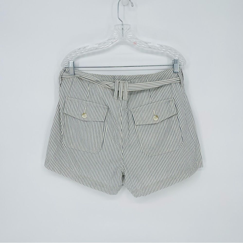NEW American Eagle Hi-Rise Striped Tie Waist 100% Cotton Shorts Size 12 - Picture 6 of 8